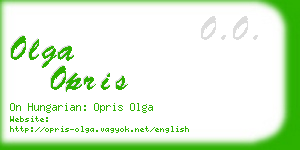 olga opris business card